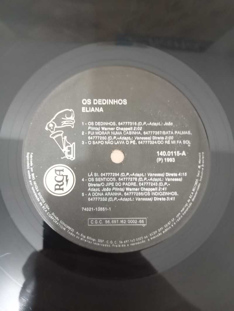 Lp Vinil Eliana Os Dedinhos
