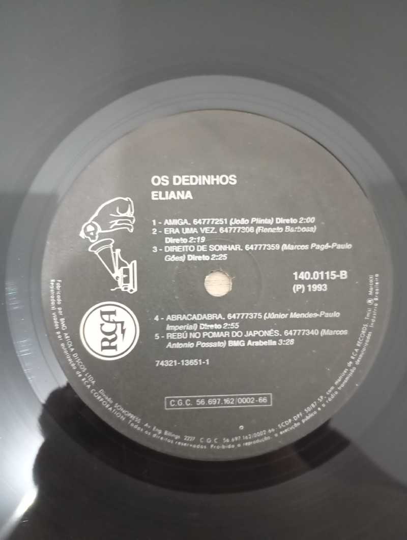 Lp Vinil Eliana Os Dedinhos