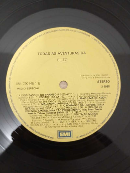 Lp Vinil Blitz Todas As Aventuras Da Blitz