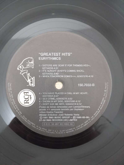 Lp Vinil Eurythmics Greatest Hits Com Encarte