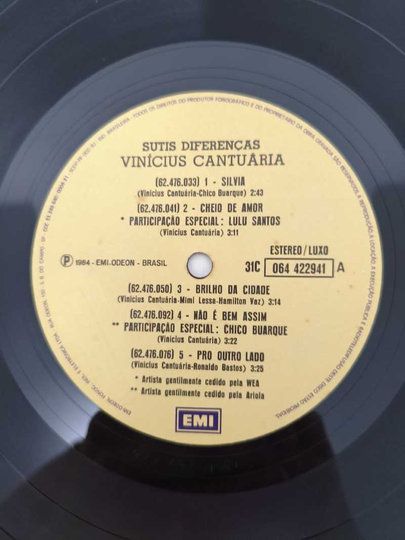 Lp Vinil Vinicius Cantuária Sutis Diferenças Com Encarte