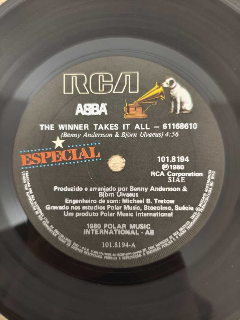 Compacto Vinil ABBA The Winner Takes It All / Elaine
