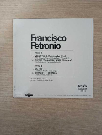 Compacto Vinil Francisco Petrônio Vinho Verde