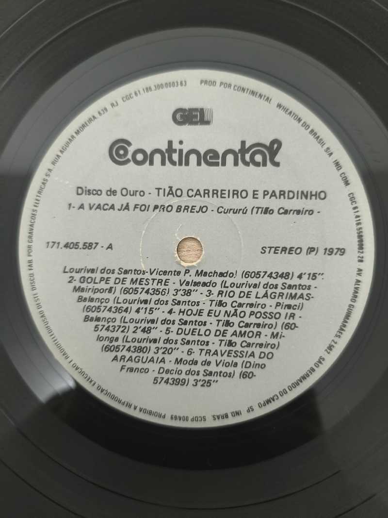 Lp Vinil Tião Carreiro E Pardinho Disco De Ouro