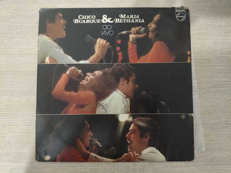 Lp Vinil Chico Buarque & Maria Bethânia Ao Vivo Com Encarte