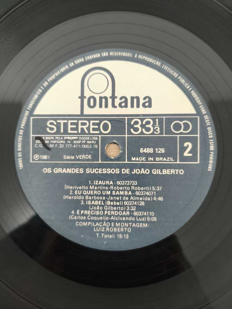 Lp Vinil João Gilberto Os Grandes Sucessos de