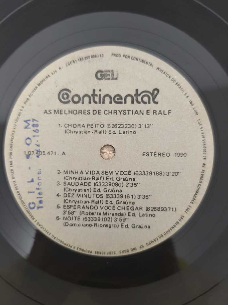 Lp Vinil Chrystian & Ralf As melhores de