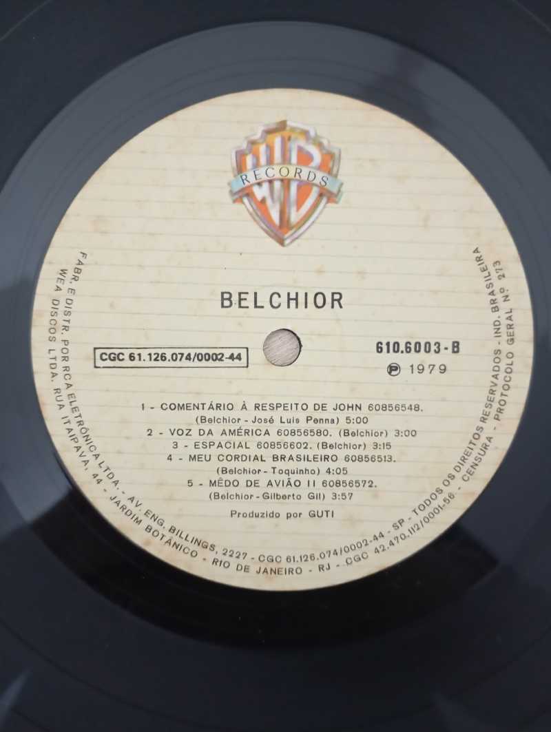 Lp Vinil Belchior Era Uma Vez Um Homem E O Seu Tempo