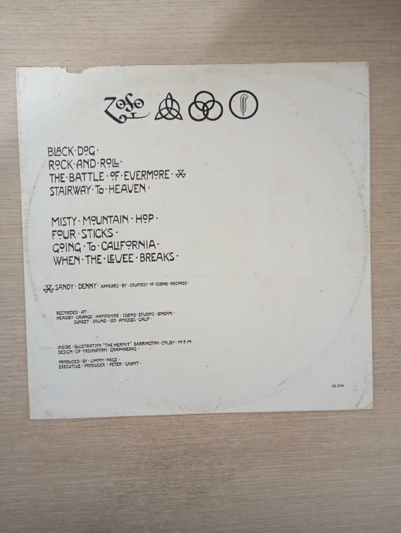 Lp Vinil Led Zeppelin IV Capa Dupla Com Encarte