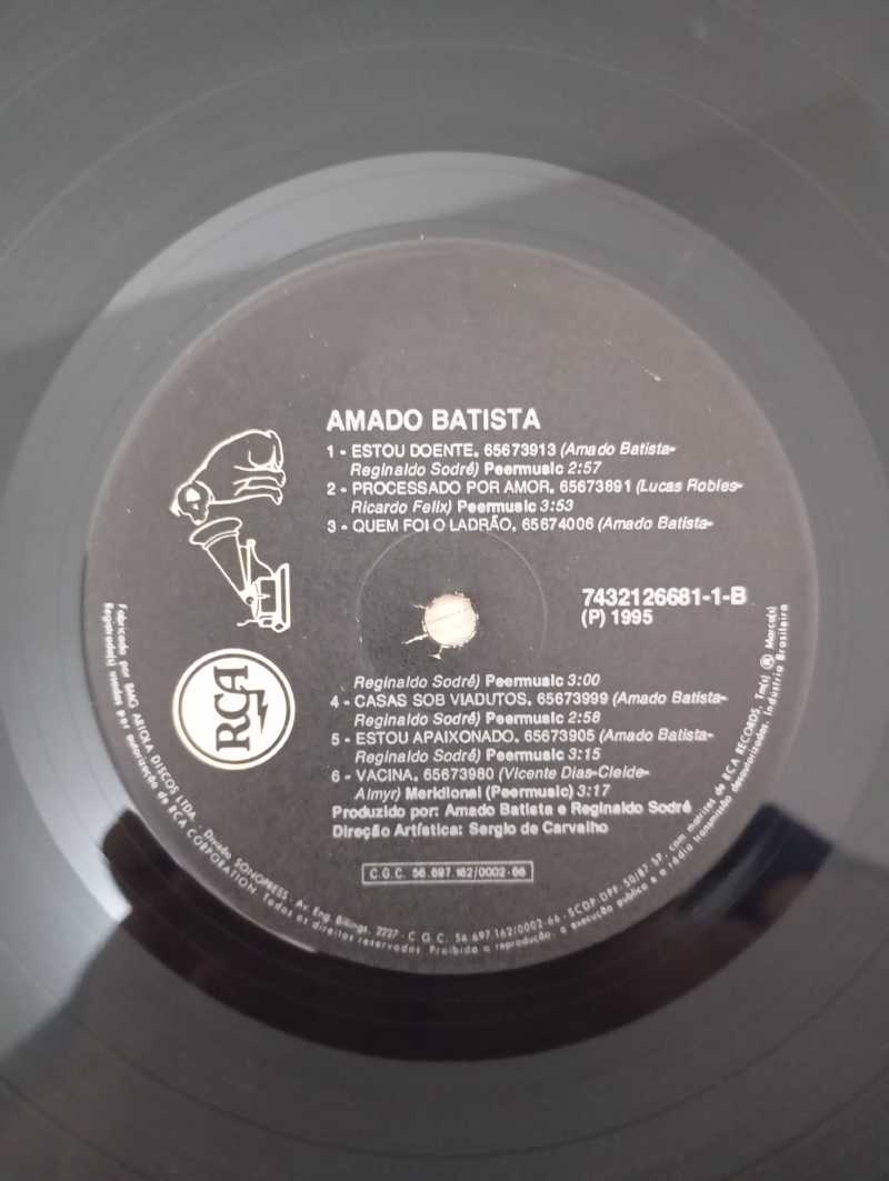 Lp Vinil Amado Batista 1995 Com Encarte