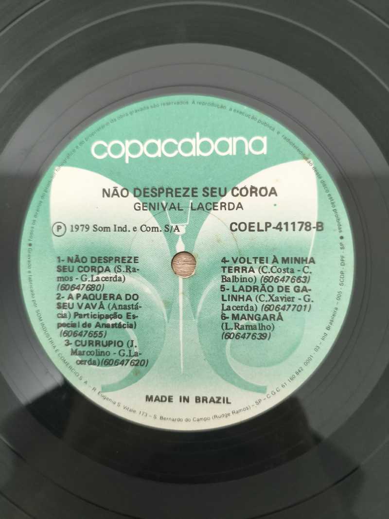 Lp Vinil Genival Lacerda Não Despreze Seu Coroa