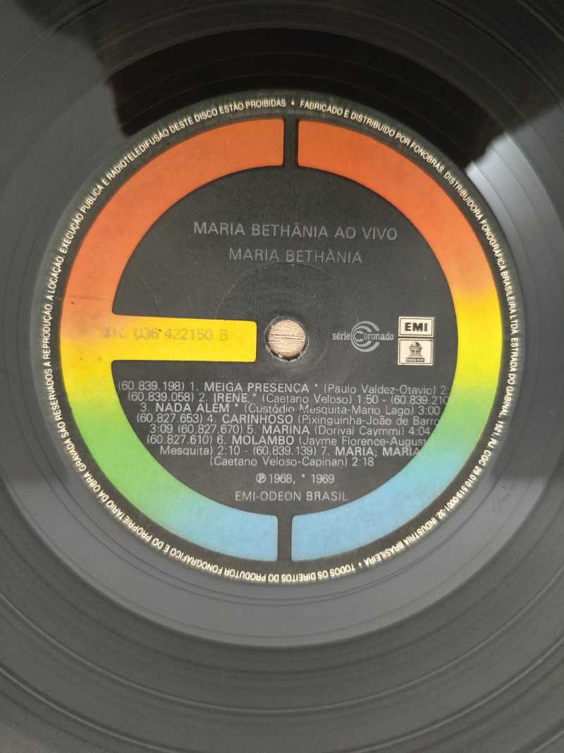Lp Vinil Maria Bethânia Ao Vivo
