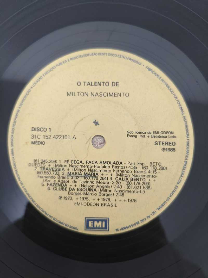 Lp Vinil Milton Nascimento O Talento de Duplo
