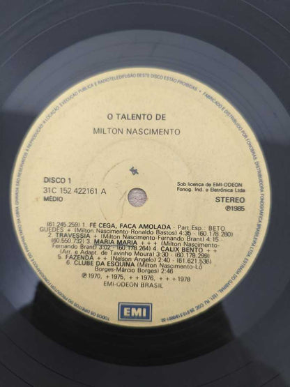 Lp Vinil Milton Nascimento O Talento de Duplo