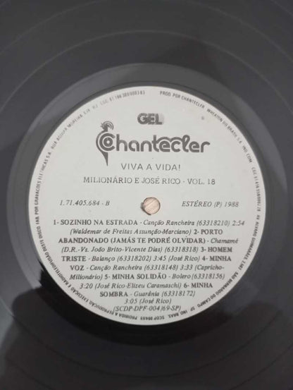 Lp Vinil Milionário & José Rico Viva A Vida Vol 18