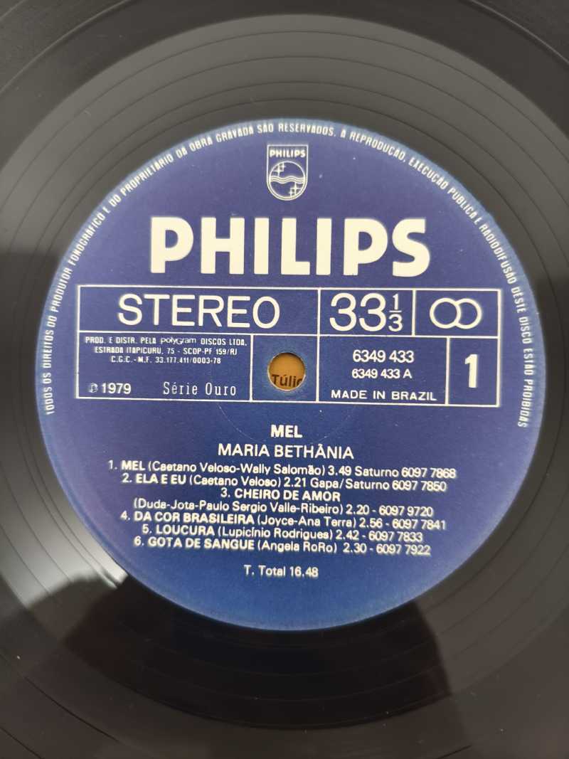 Lp Vinil Maria Bethânia Mel Com Encarte