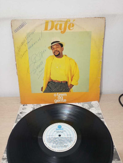 Lp Vinil Carlos Dafé O Trem Da Gente Autografado C Encarte