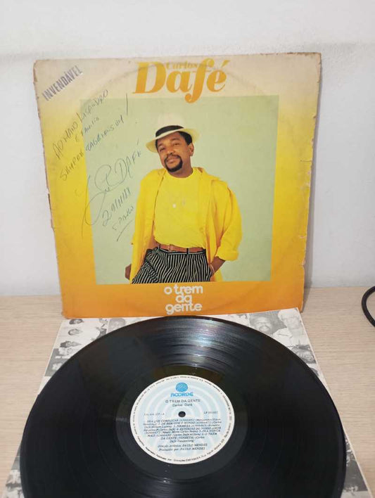 Lp Vinil Carlos Dafé O Trem Da Gente Autografado C Encarte