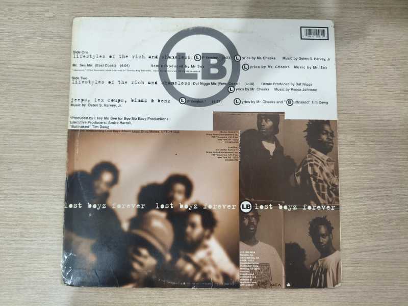 Lp Vinil Lost Boyz Lifestyles Rich and Shameless Importado