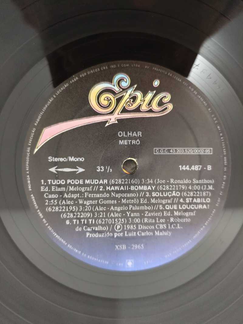 Lp Vinil Metrô Olhar Com Encarte
