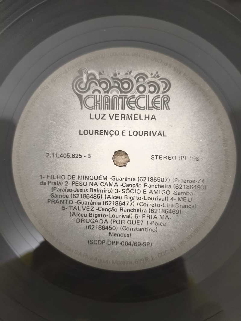 Lp Vinil Lourenço & Lourival Luz Vermelha