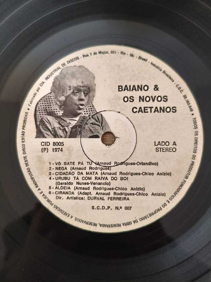 Lp Vinil Baiano & Os Novos Caetanos 1974