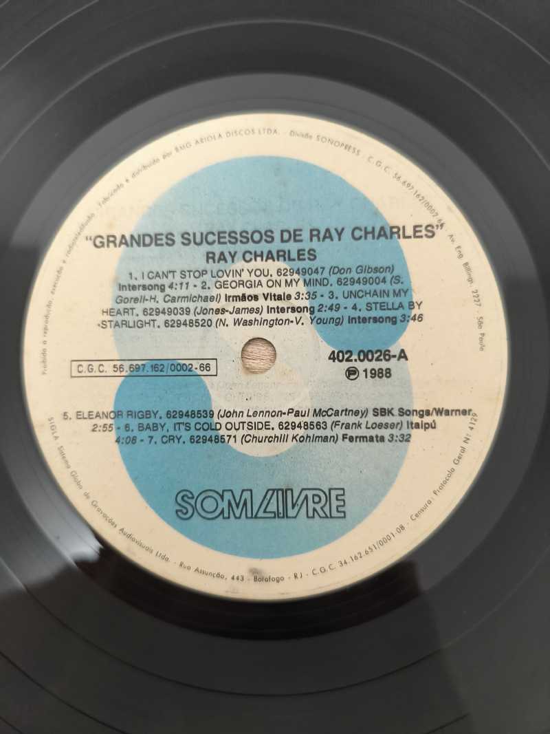 Lp Vinil Ray Charles Grandes Sucessos de