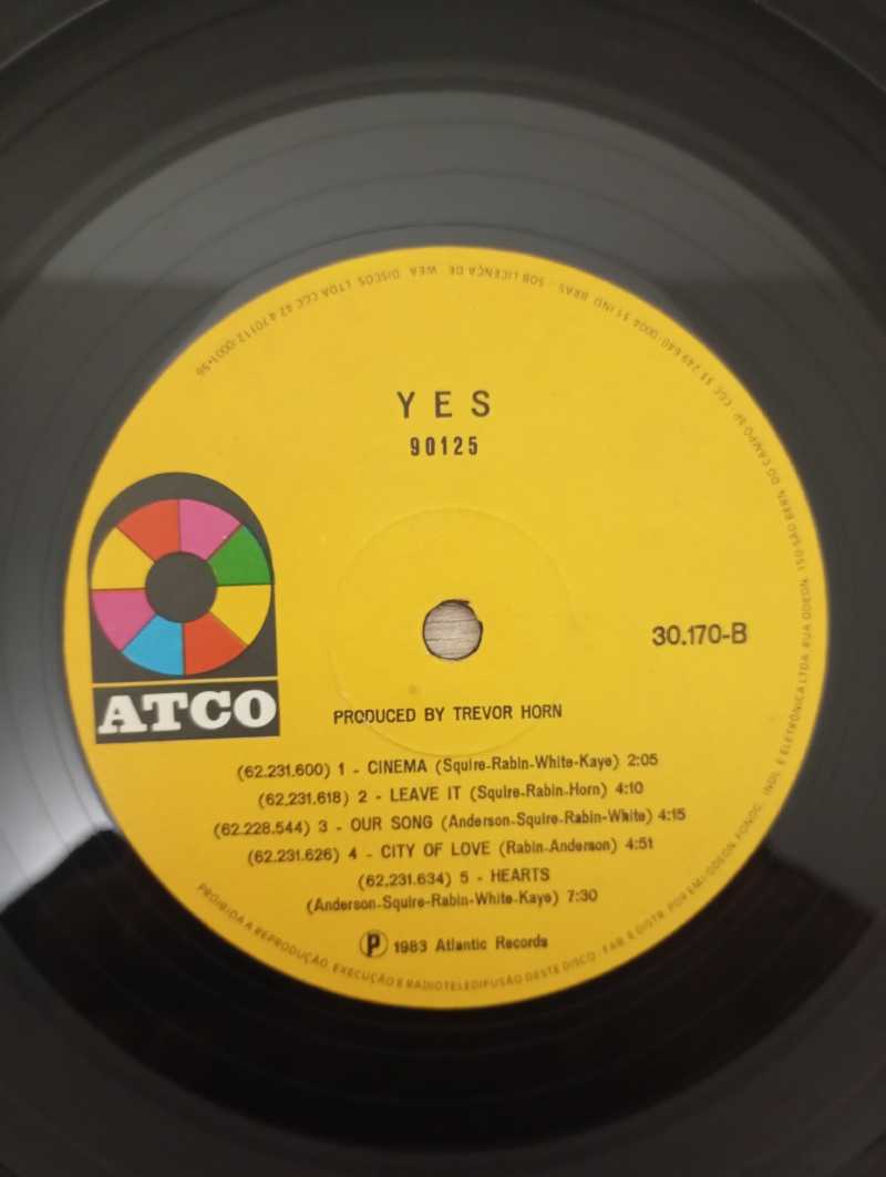 Lp Vinil Yes 90125 Com Encarte