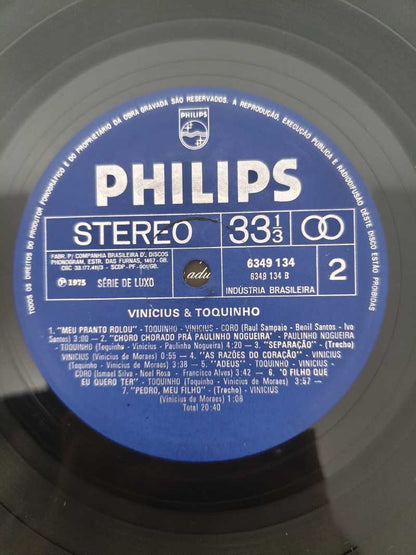 Lp Vinil Vinicius & Toquinho Com Encarte