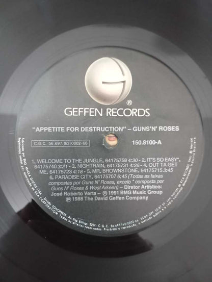 Lp Vinil Guns N' Roses Appetite For Destruction Com Encarte