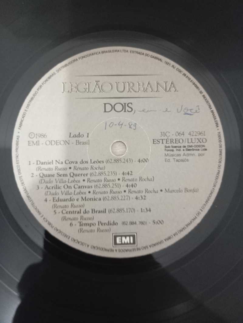 Lp Vinil Legião Urbana Dois