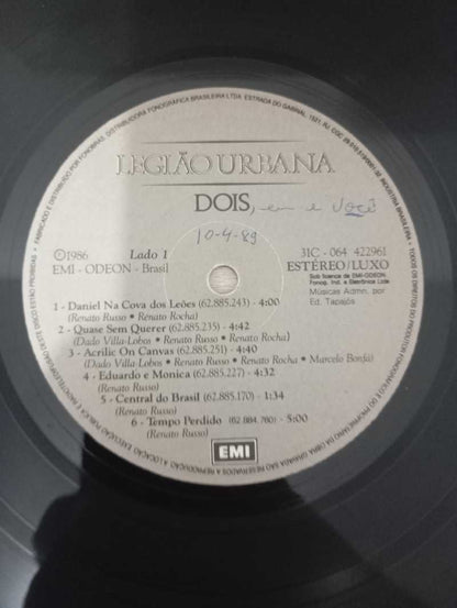 Lp Vinil Legião Urbana Dois