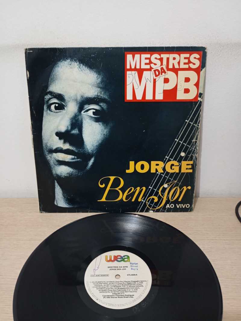 Lp Vinil Jorge Ben Ao Vivo - Mestres da MPB
