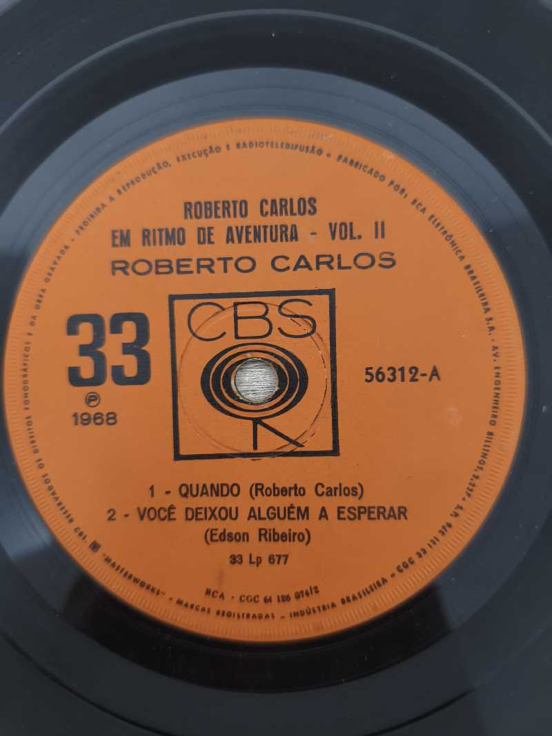 Compacto Vinil Roberto Carlos Em Ritmo de Aventura Vol. II