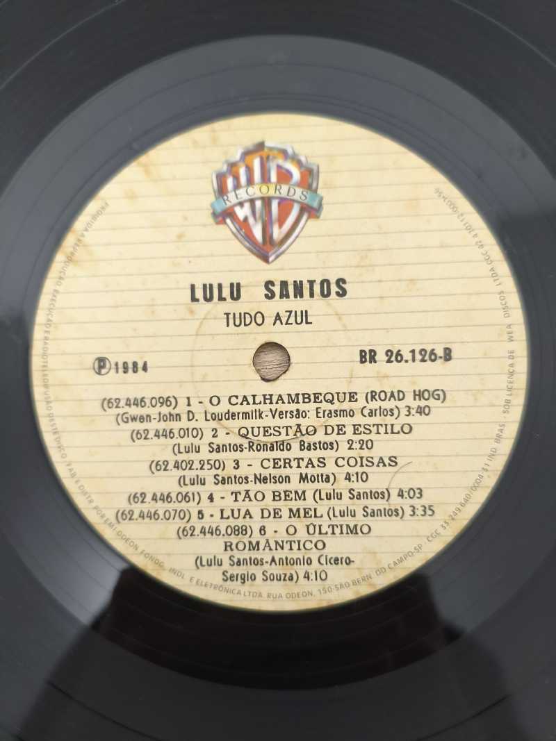 Lp Vinil Lulu Santos Tudo Azul Com Encarte