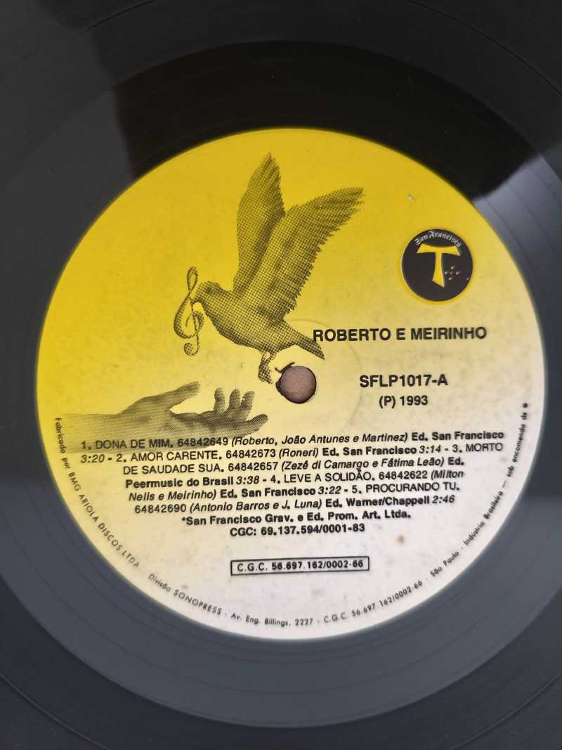 Lp Vinil Roberto E Meirinho Nota 10 Com Encarte