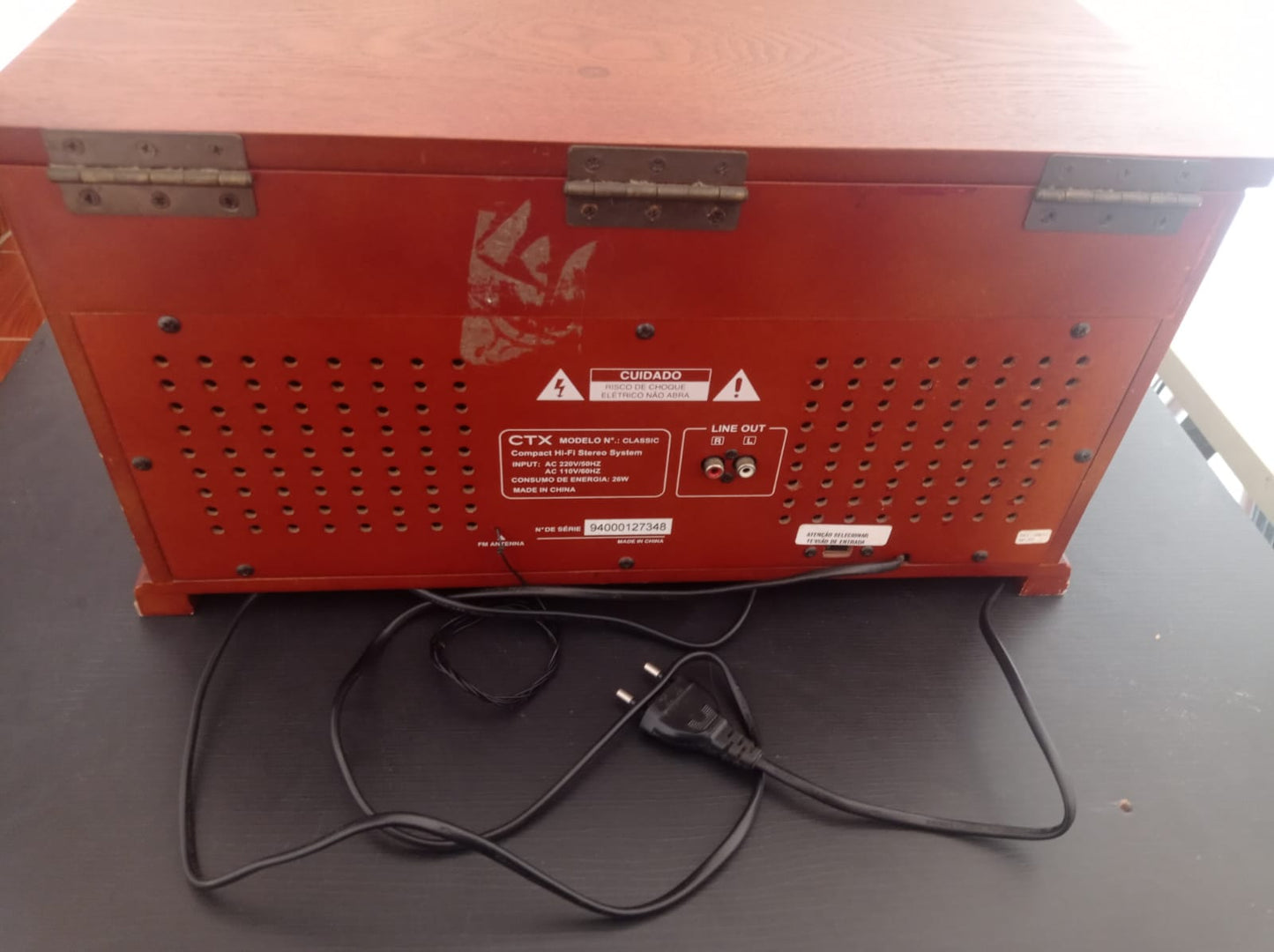 Toca discos Vintage Retrô CTX Classic com Rádio e CD