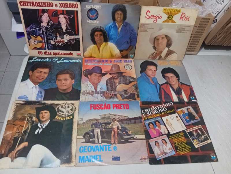 Lp Vinil Lote 9 Unidades Sertanejos