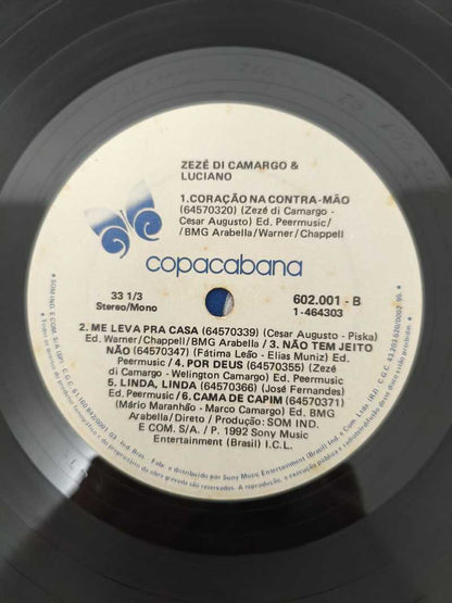 Lp Vinil Zezé Di Camargo & Luciano 1992 Com Encarte