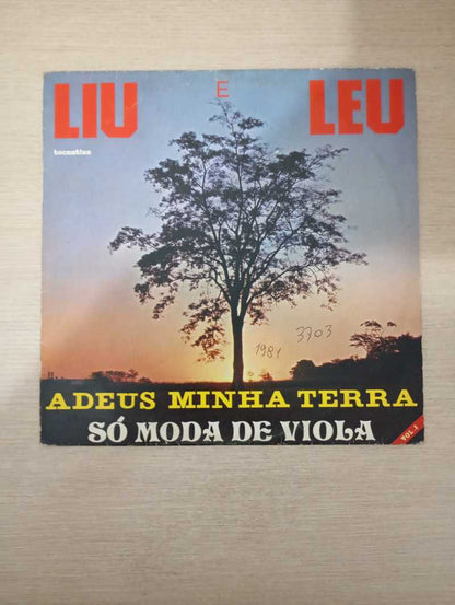 Lp Vinil Liu e Léu Adeus Minha Terra Só Moda de Viola