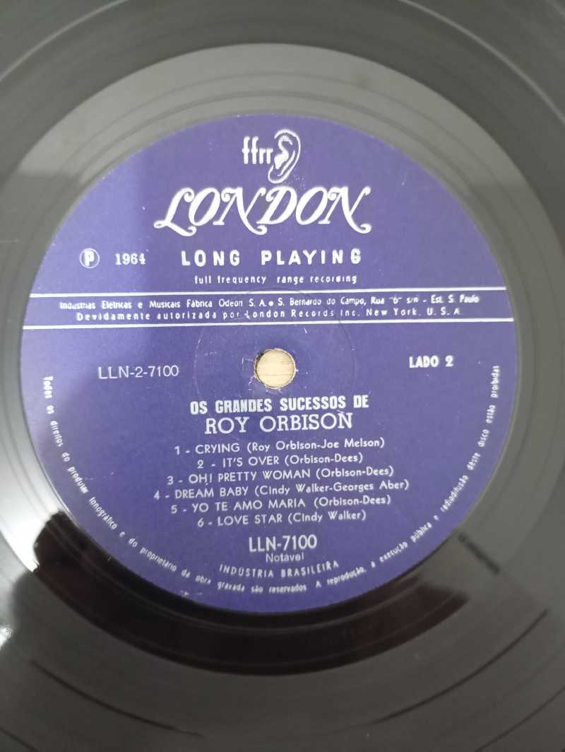 Lp Vinil Roy Orbison Os Grandes Sucessos De Roy Orbison
