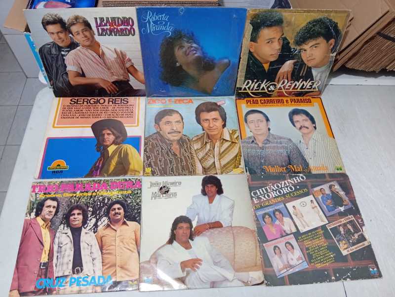 Lp Vinil Lote 9 Unidades Sertanejo