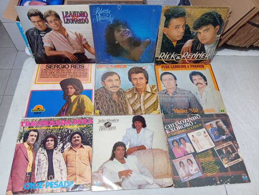 Lp Vinil Lote 9 Unidades Sertanejo