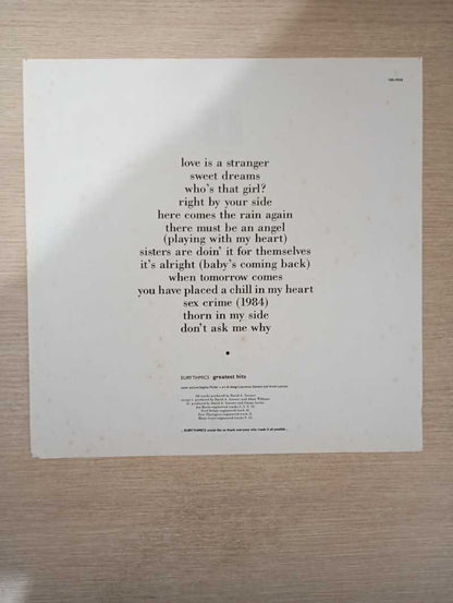 Lp Vinil Eurythmics Greatest Hits Com Encarte