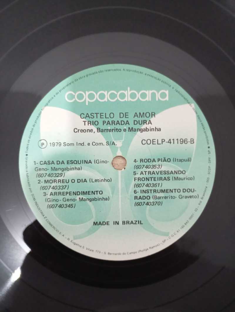 Lp Vinil Trio Parada Dura Castelo de Amor