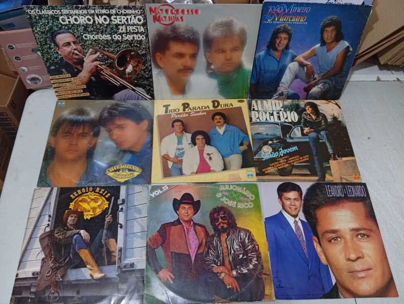Lp Vinil Lote 9 Unidades Sertanejo