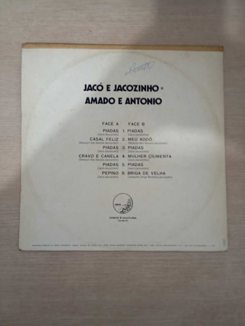 Lp Vinil Jaco e Jacozinho Amado e Antonio