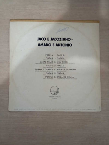 Lp Vinil Jaco e Jacozinho Amado e Antonio