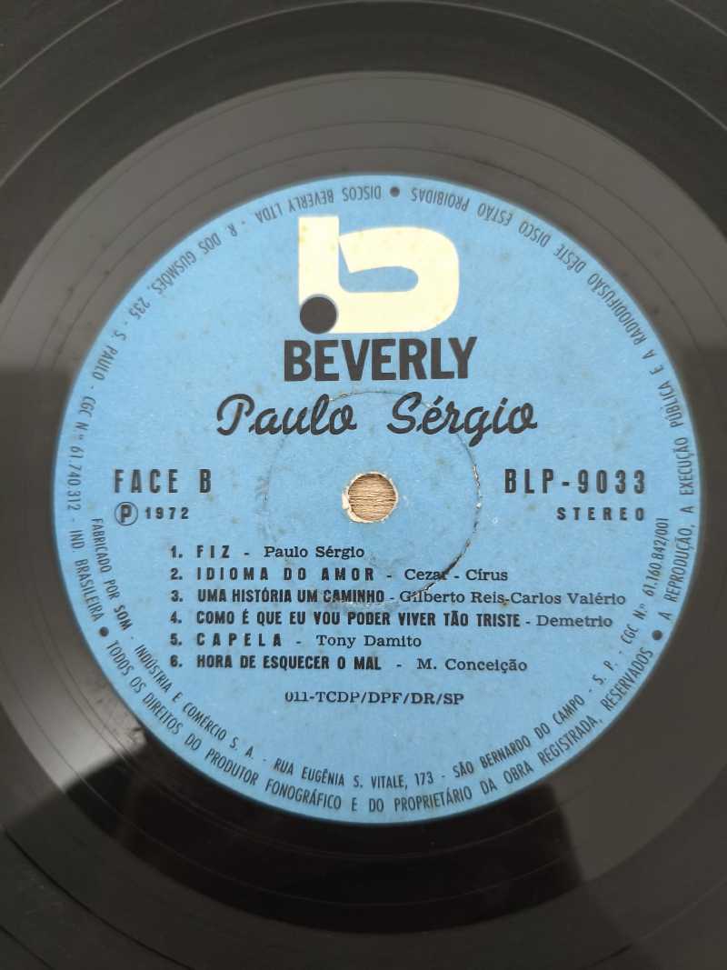 Lp Vinil Paulo Sérgio 1972