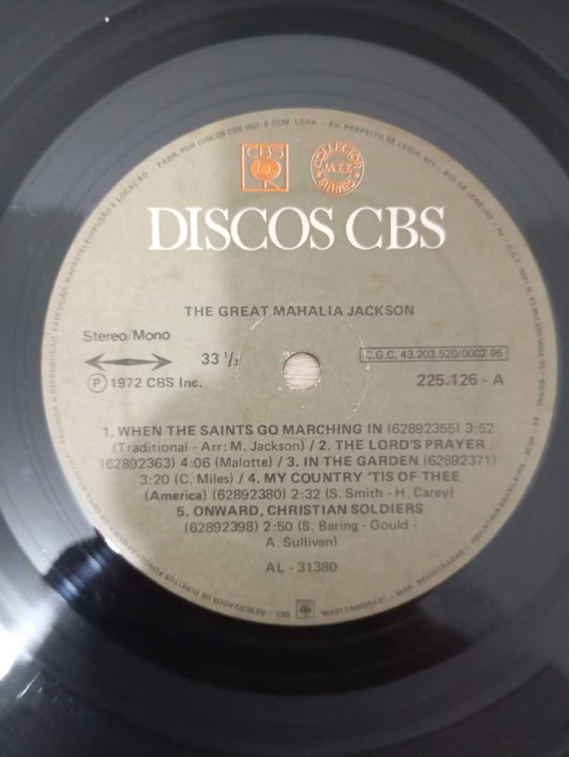 Lp Vinil Mahalia Jackson The Great Mahalia Jackson Duplo